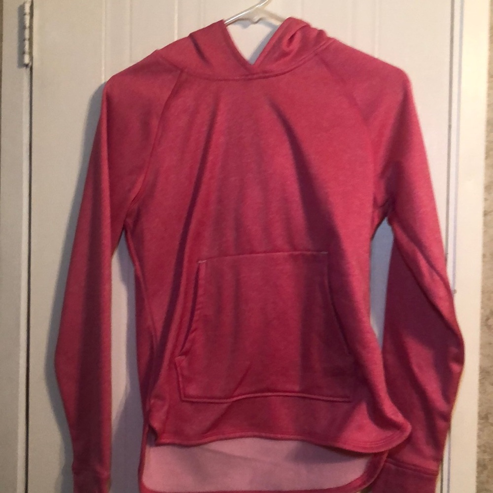 pink hoodie